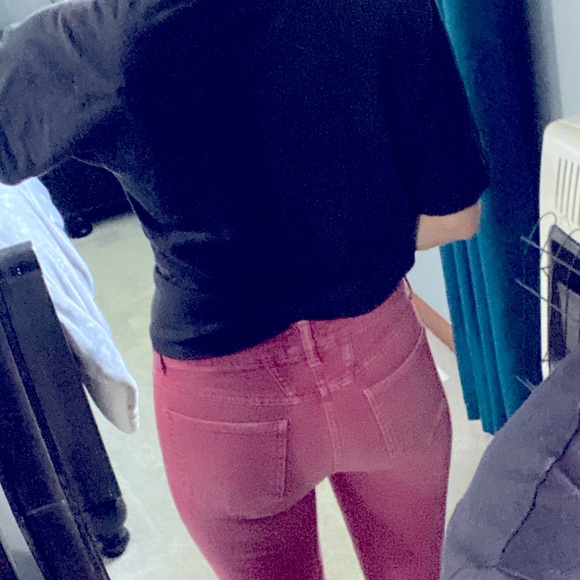 Closed Red Denim Frayed Hem Jeans - Picture 3 of 16